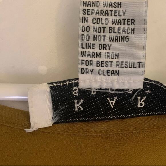 Ikare Sport Ochre Gold Yellow Sleeveless Silk Blouse Small Tank Top Goldenrod - Picture 7 of 9